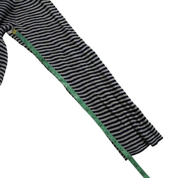 EILEEN FISHER Linen Blend Long Sleeve Top Size Large Womens Blue Tan Stripe - Picture 9 of 9